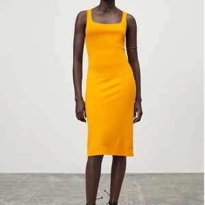 Zara Olive Green Midi Bodycon Dress